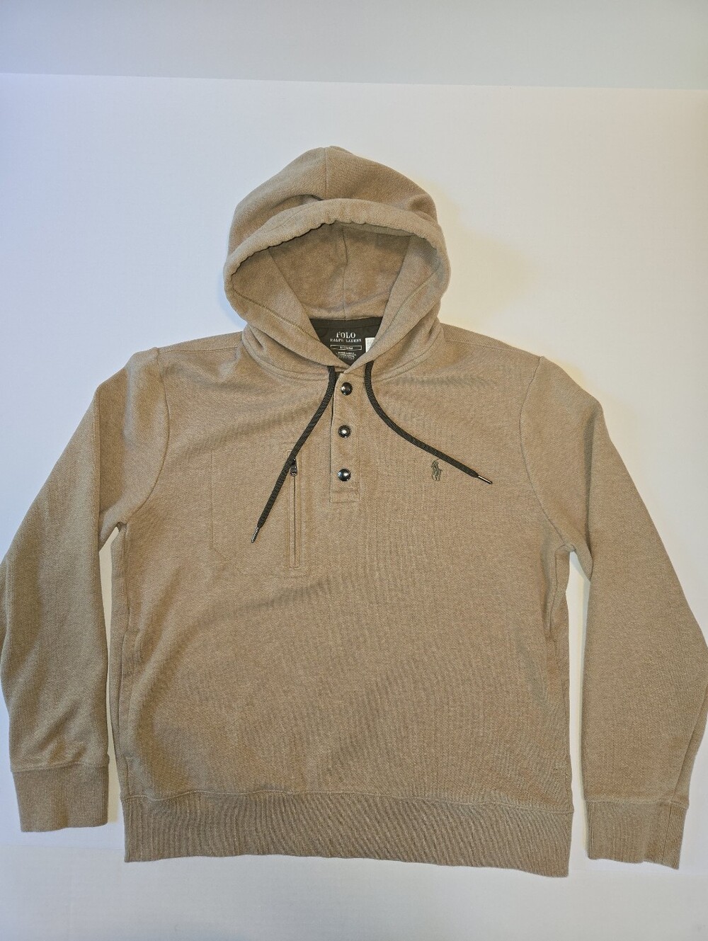 POLO RALPH LAUREN Expedition Terry Henley Hoodie Men's Size Medium
